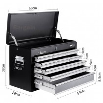 9 Drawers Tool Box Chest Black/Grey